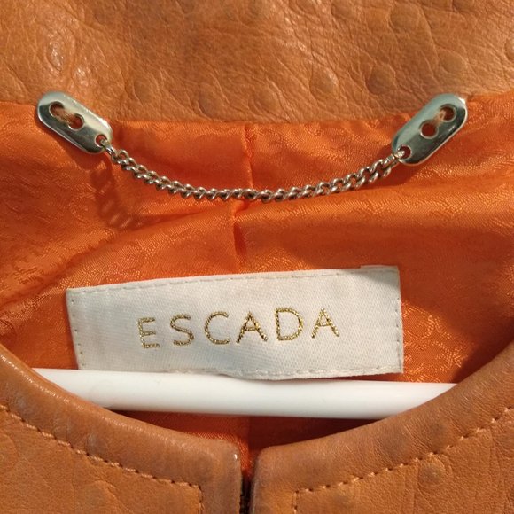 Escada - Lamb Leather Jacket, Sz M - Picture 2 of 12